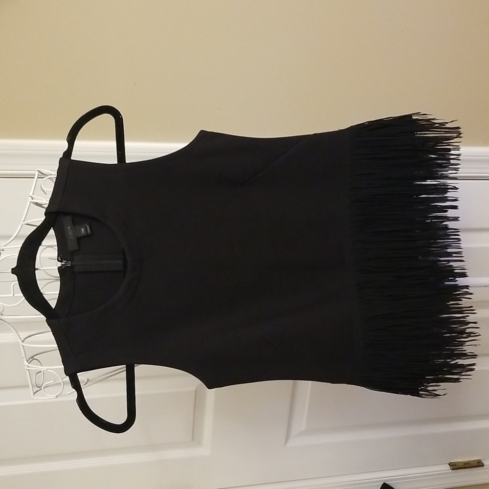J. Crew black fringed top